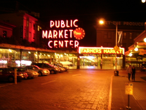 Pike Place Market gece ıssız...