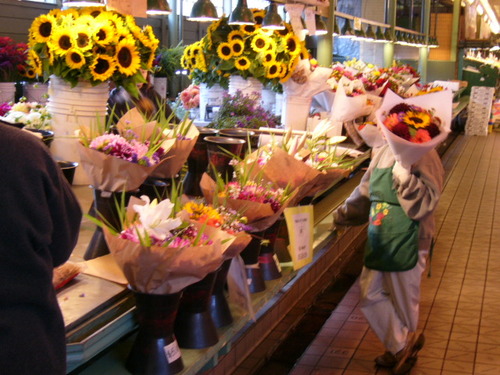 Pike Market çiçekçileri
